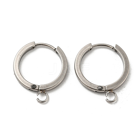 201 Stainless Steel Huggie Hoop Earrings Findings STAS-A167-01D-P-1