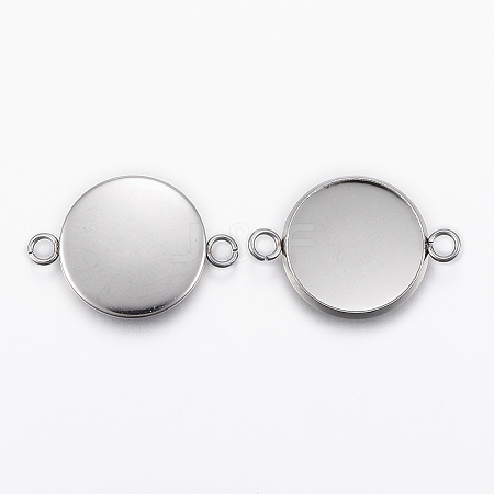 Tarnish Resistant 304 Stainless Steel Cabochon Connector Settings LS-STAS-E146-19P-16mm-1
