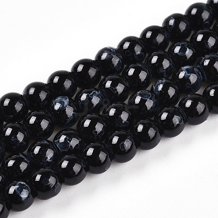 Baking Paint Glass Beads Strands DGLA-N003-6mm-A10-1
