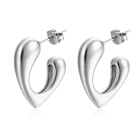 European and American Popular Internet Celebrity Stainless Steel Earrings PW-WG3205D-10-1