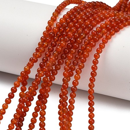 Natural Carnelian Beads Strands G-Z116-A22-3mm-1