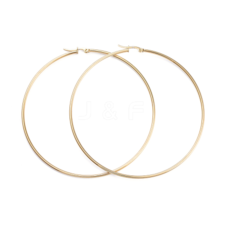 201 Stainless Steel Big Hoop Earrings EJEW-I245-20A-1