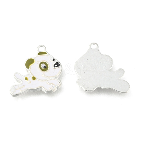 Alloy Enamel Puppy Charms X-EA514Y-1-1