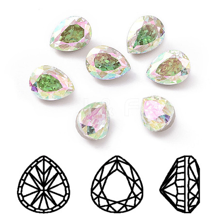 K9 Glass Rhinestone Cabochons RGLA-A025-02A-001PH-1