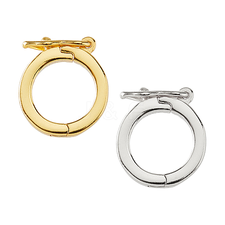 2Pcs 2 Colors 925 Sterling Silver Twister Clasp STER-FH0001-09-1
