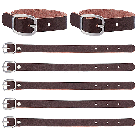 Cowhide Leather Watch Band Strap AJEW-WH0258-251B-1