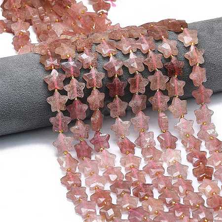 Natural Strawberry Quartz Beads Strands G-P573-C04-01-1