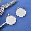 Tibetan Style Flat Round Alloy Big Pendant Cabochon Settings LS-X-TIBEP-Q049-09AS-RS-5
