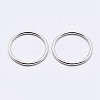 Anti-Tarnish Rhodium Plated 925 Sterling Silver Round Rings STER-F036-03P-0.7x3-2