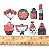 16Pcs 8 Style Halloween Printed Acrylic Pendants MACR-FS0001-43-5