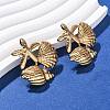 304 Stainless Steel Stud Earrings EJEW-L304-07G-1