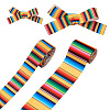 2Rolls 2 Styles Stripe Pattern Printed Polyester Grosgrain Ribbon OCOR-TA0001-37F-2