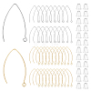 60Pcs 2 Colors 304 Stainless Steel Earring Hooks STAS-ME0001-52-1