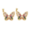 Brass Micro Pave Cubic Zirconia Pendants CU-CBA908F-05G-09-1