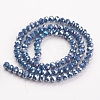 Electroplate Glass Beads Strands EGLA-A044-P1mm-B16-2