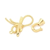 Brass Micro Pave Clear Cubic Zirconia Fold Over Clasps KK-M311-10G-2