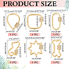6Pcs 6 Styles Brass Micro Pave Clear Cubic Zirconia Screw Carabiner Lock Charms KK-ME0004-07-2