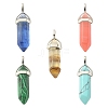 5Pcs 5 Styles Synthetic Mixed Gemstone Pointed Pendants G-YW0001-46-1