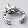 Clear Cubic Zirconia Teardrop Charms Cuff Earrings EJEW-WH0047-10P-2