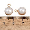 Natural Pearl Round Charms KK-D423-08G-3
