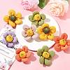 10Pcs 5 Colors Sunflower Cotton Pins JEWB-CJ0001-71-5
