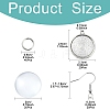 DIY Dome Alloy Flat Round Dangle Earring Pendant Making Kits DIY-YW0010-12-2