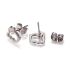 Tarnish Resistant 304 Stainless Steel Stud Earrings EJEW-N045-04P-3