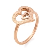 304 Stainless Steel Heart Finger Ring for Women RJEW-C086-21-RG-1