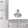 Brass Micro Pave Clear Cubic Zirconia Charms KK-H268-11P-3