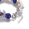 Natural Mixed Stone and Lapis Lazuli(Dyed) Beads Bracelets BJEW-JB04163-02-3