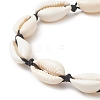 Natural Shell & Synthetic Turquoise Braided Bead Bracelet for Women BJEW-JB09245-4