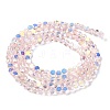 Transparent Electroplate Glass Beads Strands GLAA-Q099-A01-10-2
