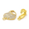 Rack Plating Brass Micro Pave Clear Cubic Zirconia Enhancer Shortener Bails KK-H447-10G-3