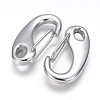 Tarnish Resistant 304 Stainless Steel Push Gate Snap Keychain Clasp Findings LS-STAS-G143-11B-2