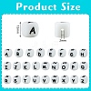 20Pcs Luminous Cube Letter Silicone Beads 12x12x12mm Square Dice Alphabet Beads with 2mm Hole Spacer Loose Letter Beads for Bracelet Necklace Jewelry Making JX437Y-2