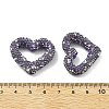 Heart Shape Polymer Clay Rhinestone Beads CLAY-NH0001-09B-03-4