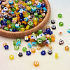 300Pcs 10 colors Handmade Millefiori Glass Beads LAMP-TA0002-05-6