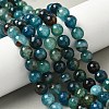 Natural Agate Beads Strands G-M437-C01-01W-5