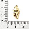 Brass Micro Pave Cubic Zirconia Pendants KK-Q029-02D-G-3