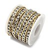 304 Stainless Steel Two Tone Curb Chains Unwelded CHS-Z005-04GP-1