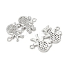 Brass Micro Pave Clear Cubic Zirconia Connector Charms for Jewelry Making CU-CBAAA59-01P-01-2