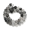 Natural Black Tourmalinated Quartz Beads Strands GG-CBA20C8-A01-10mm-5