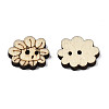 Laser Carved Buttons with 2-Hole WOOD-Q030-86-3