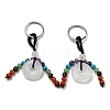 7 Chakra Natural Gemstone Tassel Keychain G-C066-06A-1