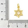 Star Rack Plating Brass Micro Pave Cubic Zirconia Pendants KK-S396-26-3