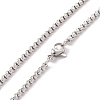 Alloy Snake Pendant Necklace with 201 Stainless Steel Box Chains NJEW-E016-09AS-5