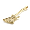 Rack Plating Brass Micro Pave Cubic Zirconia Pendants KK-K401-61B-G-2