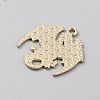 Golden Plated Alloy Enamel Pendants ENAM-CJC0001-21G-02-2