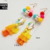 Halloween Alloy & Resin & Cotton Cord Tassel Dangle Earrings FS-WGA02EE-03-2