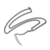 201 Stainless Steel Grim Reape Scythe Pendant Necklaces LS-NJEW-H065-22P-2
